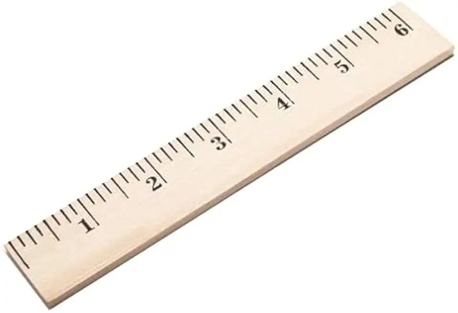 Six Inch Wooden Ruler