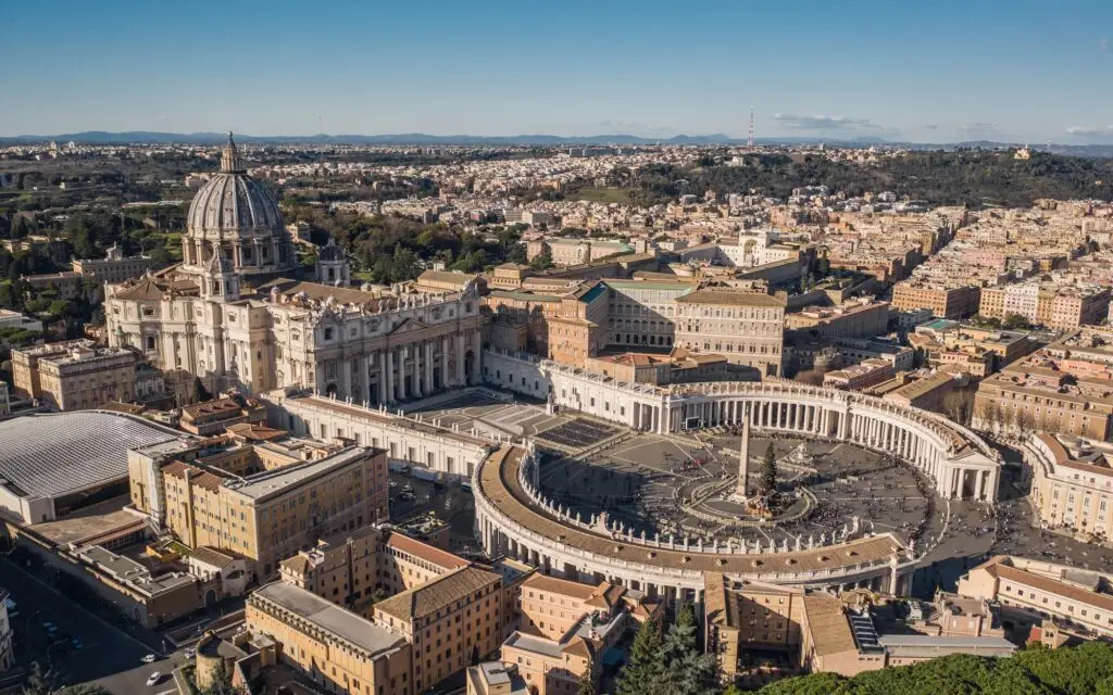 Aerial view of St. Peter's Basilica