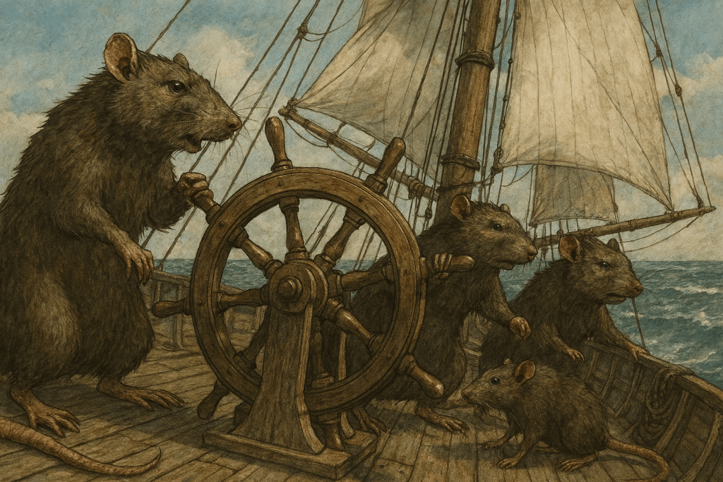 Giant Rats Takeover Sinking Ship